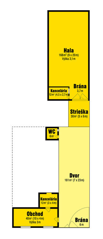 Prenajaté – obchodné priestory, Galanta, Bratislavská ulica-7
