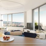 Predané: 2 izbový byt v Sky parku, I Veža, 6 nadzemné podlažie, úžitková 46,28 m2 ,Loggia 4,75m2, parkovanie-25