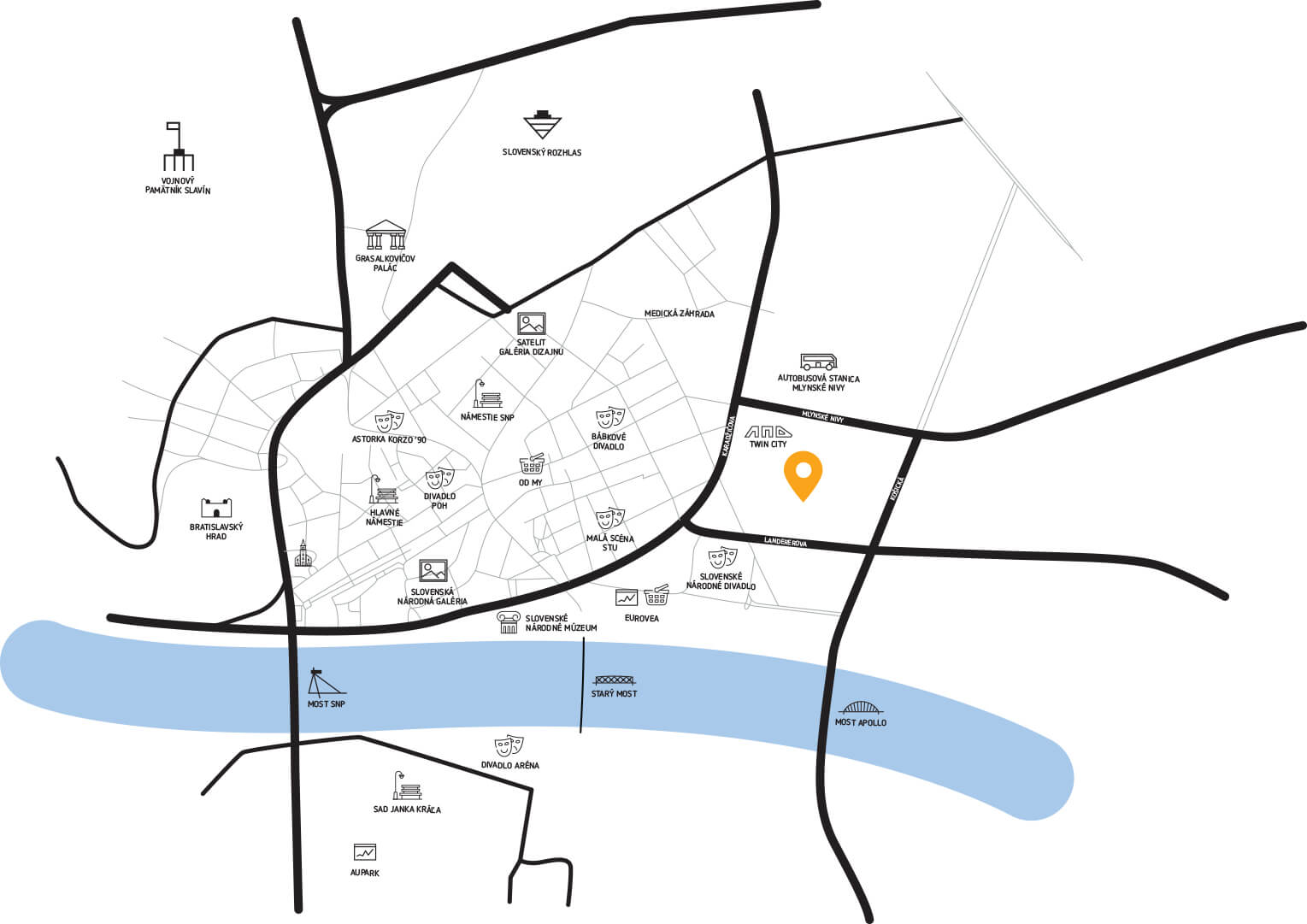 Predané: 2 izbový byt v Sky parku, I Veža, 6 nadzemné podlažie, úžitková 46,28 m2 ,Loggia 4,75m2, parkovanie-19